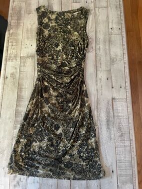 Vintage Y2K City Triangles Paisley Floral Dress